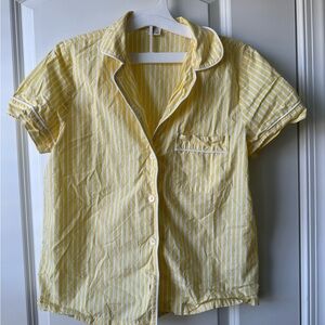 J. Crew Short Sleeve Cotton Short Pajama Set (Top & Shorts)